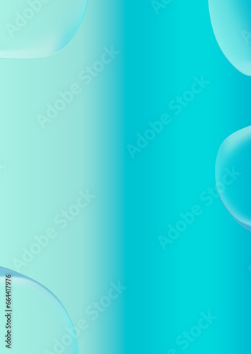 Cyan Gradient Wallpaper With Bubbles