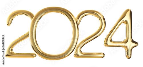 Wallpaper Mural Happy New Year 2024 Gold Number 3d Torontodigital.ca