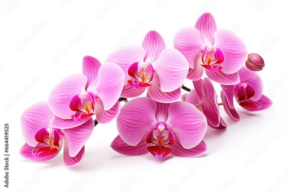 Fototapeta premium Pink Orchid isolated on white background.