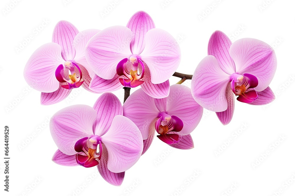 Pink Orchid isolated on white background.