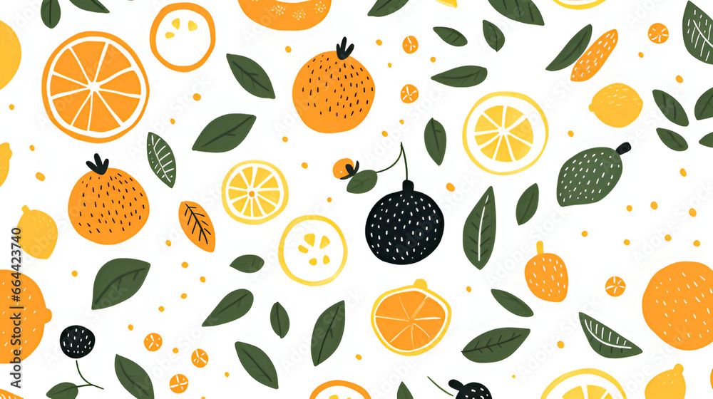 seamless pattern with oranges | generative ai seamless pattern with oranges | generative ai