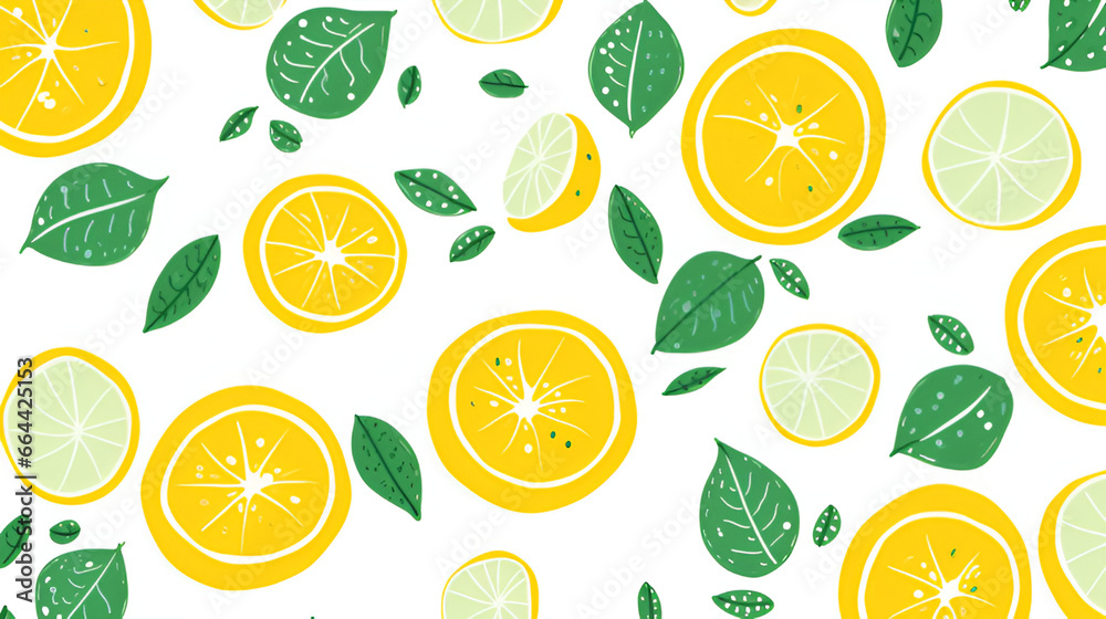 seamless pattern with lemons | generative ai