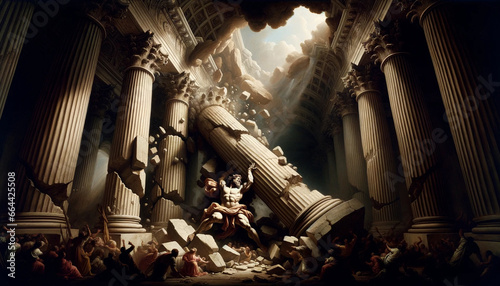 Samson's Final Act: The Collapse of the Philistine Temple