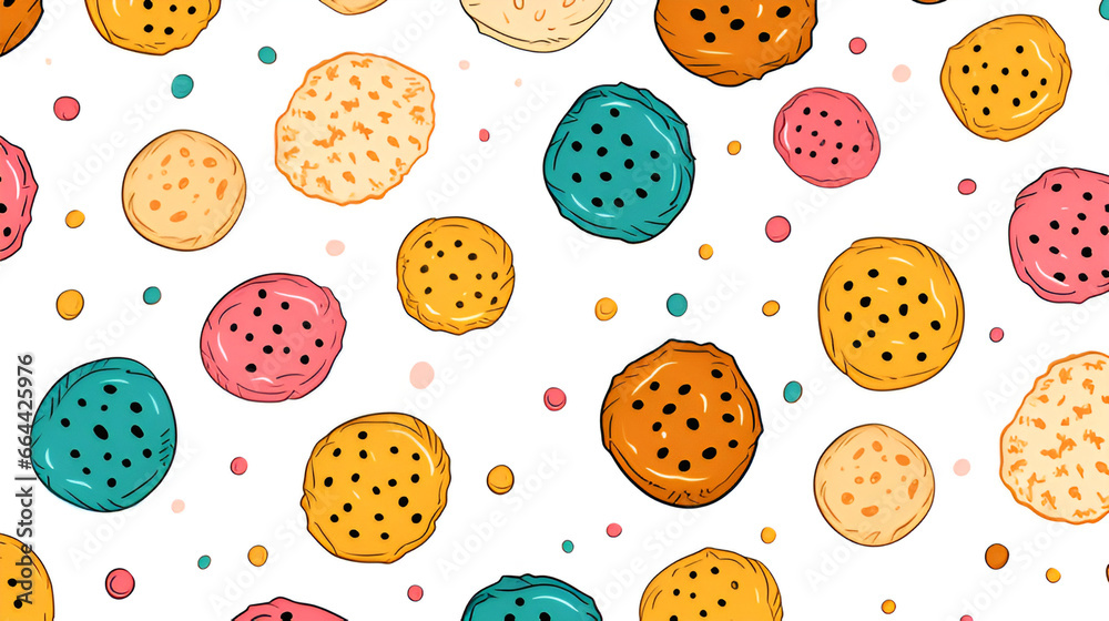 seamless cookie pattern | generative ai seamless cookie pattern | generative ai