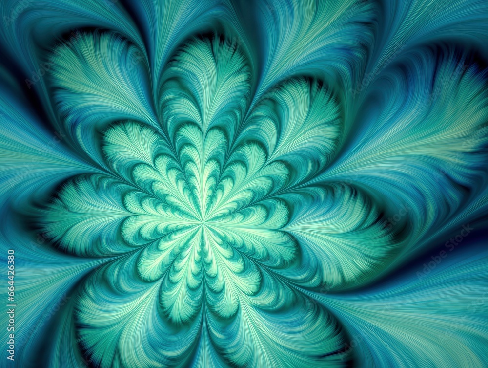Aqua and Green psychedelic fractal. Aqua and Green psychedelic fractal.