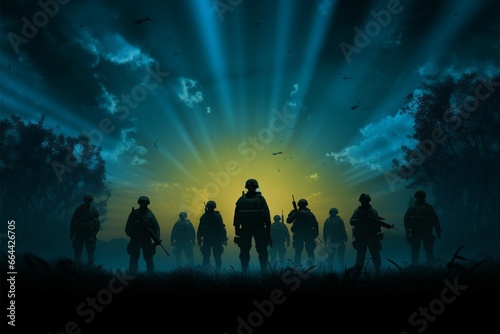 Guardians of the Night Army soldier silhouettes watch over