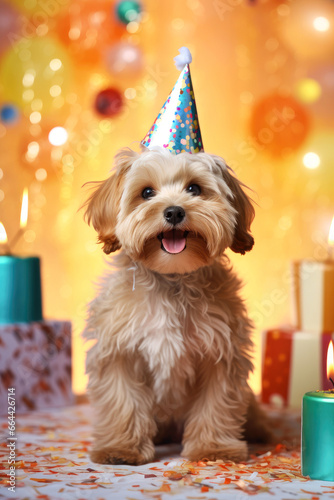 Birthday card with cute dog