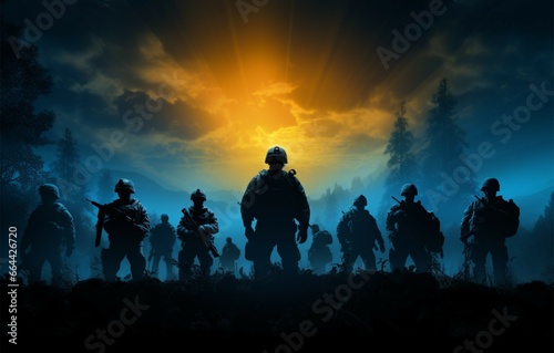 Guardians of the Night Army soldier silhouettes watch over