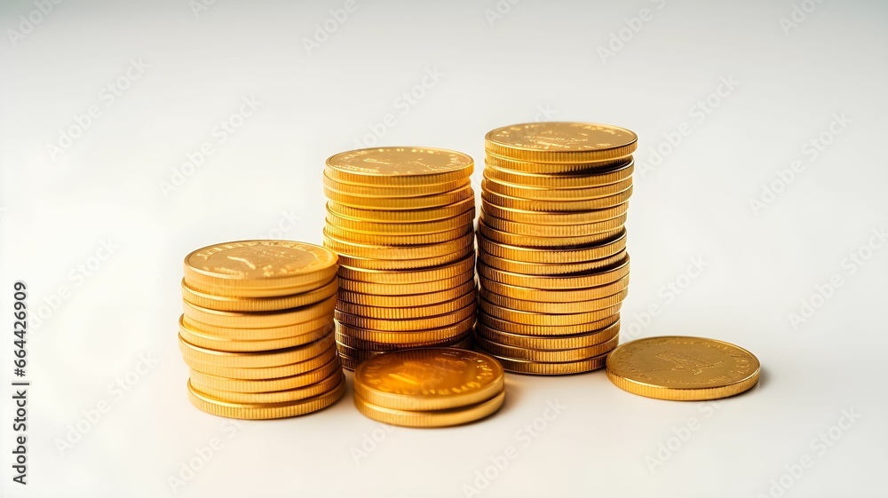 Stack of gold coins, money, golden, currency, pile of money, on a white background, euros, dollars, investment, investing, winning money, pirate treasure, Stack of gold coins, money, golden, currency, pile of money, on a white background, euros, dollars, investment, investing, winning money, pirate treasure,