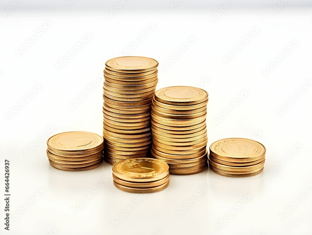 Stack of gold coins, money, golden, currency, pile of money, on a white background, euros, dollars, investment, investing, winning money, pirate treasure, Stack of gold coins, money, golden, currency, pile of money, on a white background, euros, dollars, investment, investing, winning money, pirate treasure,