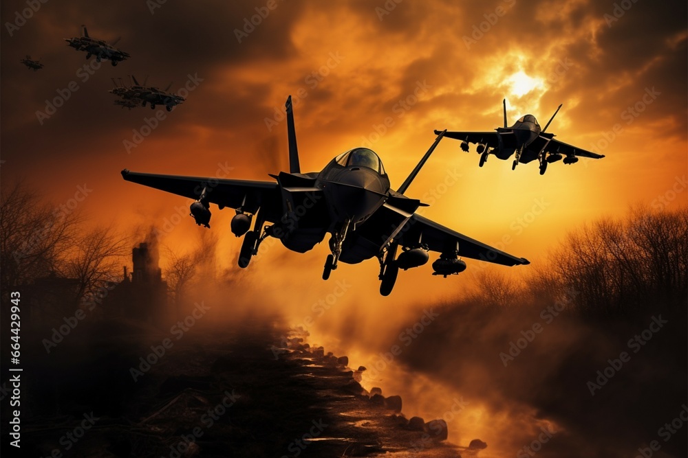 Silhouetted special forces fighter, the epitome of precision and danger Silhouetted special forces fighter, the epitome of precision and danger