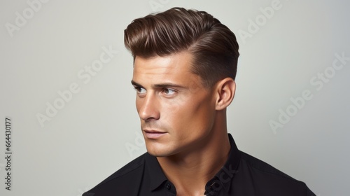 A variation of the men's haircut photo