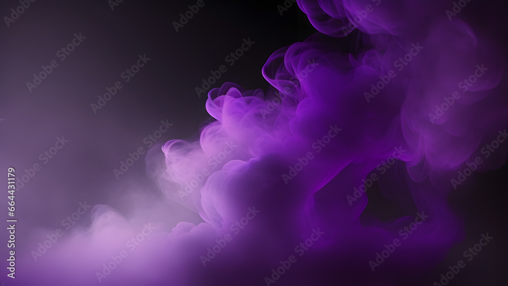 purple smoke dark background mysterious magic surprise blurred magical abstract - obrazy, fototapety, plakaty 