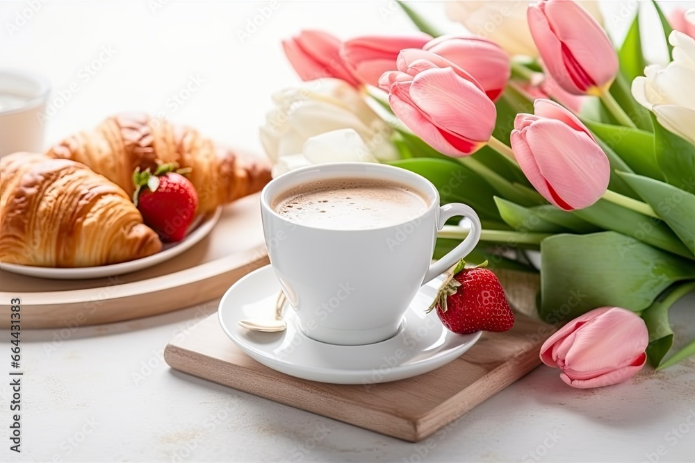 Happy mother's day, beautiful breakfast. Happy mother's day, beautiful breakfast.