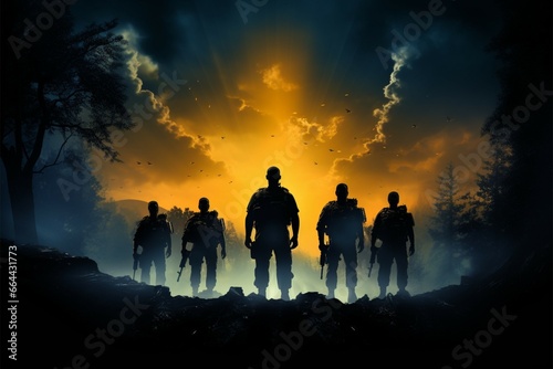 Soldiers silhouettes, the heart of Warriors in the Dark © Muhammad Ishaq