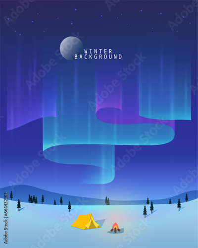 Winter-related landscape illustrations