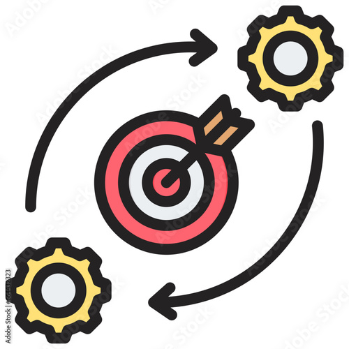 Effectiveness Outline Color Icon
