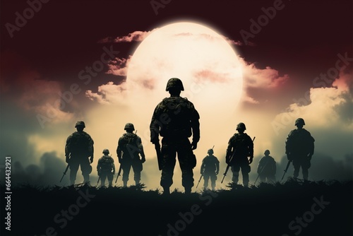 True to life military silhouette embodies the dedication and commitment of service