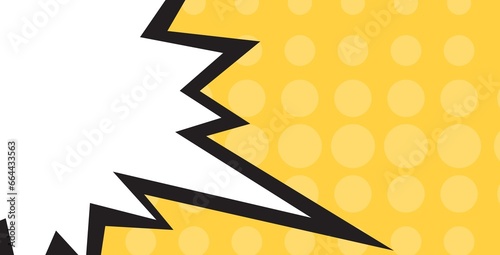 Abstract creative concept comic pop art style blank, layout template with clouds beams and isolated dots background. For sale banner, empty speech bubble set, illustration halftone book design .