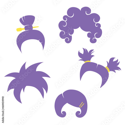 Purple funny hair style