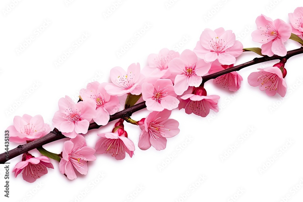 Sakura flowers isolated on white background. Sakura flowers isolated on white background.