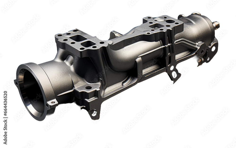 Custom Intake Manifold Design on Transparent Background Stock