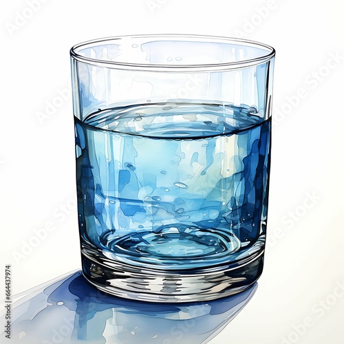 Watercolor_of_a_Water_Drink_Capturing_the_Clarity_and_Transp_on_White_Background_Illustration_2D_