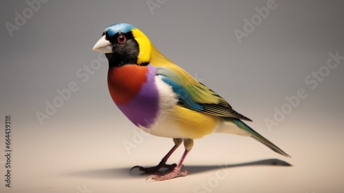 Beautiful multi colored Gouldian sparrow bird © jannat