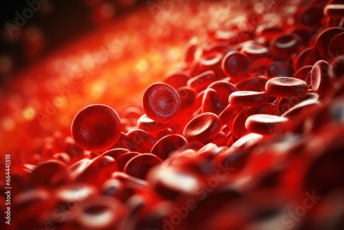 A blood clot or thrombus can obstruct the flow of red blood