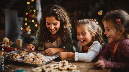 Festive Female Friends Enjoying the Holiday Spirit In a cozy