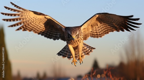 landing of a young cooper's hawk