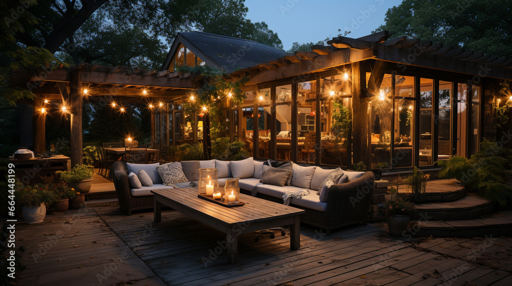 Cozy and inviting outdoor seating area