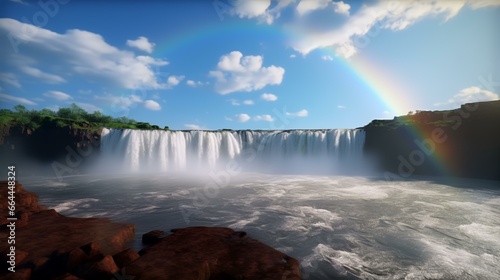 Scenic view of waterfall