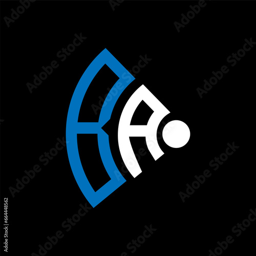 BA letter logo design.BA creative initial BA letter logo design. BA creative initials letter logo concept.
