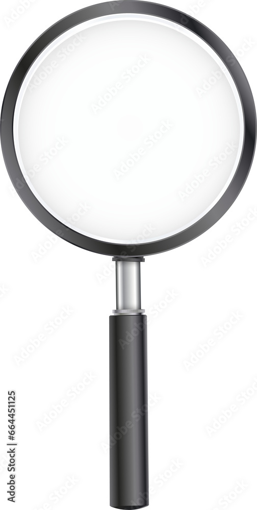 Search icon. Magnifying Glass Isolated.Realistic Magnifying glass with shadow.