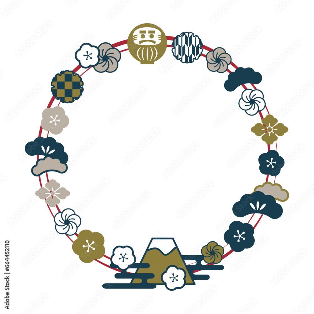 Obraz premium 和柄 縁起物のリース