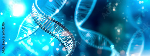 Abstract DNA background for medical or scientific presentations. Space for text.