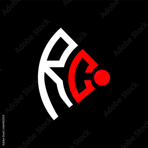 RC letter logo design.RC creative initial RC letter logo design. RC creative initials letter logo concept.
