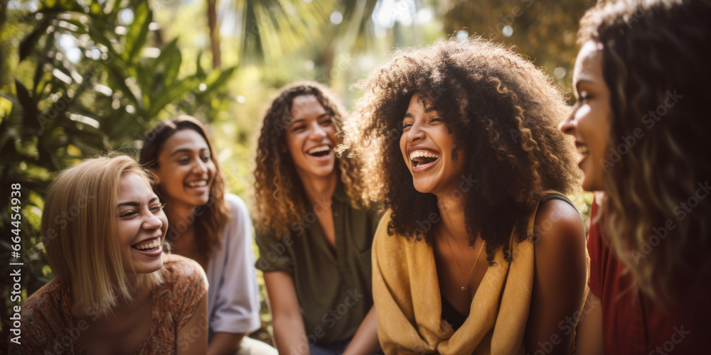 Obraz premium group of friends laughing