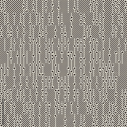 Monochrome Glitch Effect Textured Pattern
