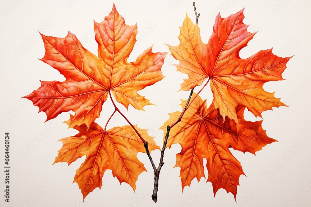 maple leaves isolated on white maple leaves isolated on white