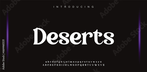 Fényképezés DESERTS Luxury Minimal style alphabet fonts