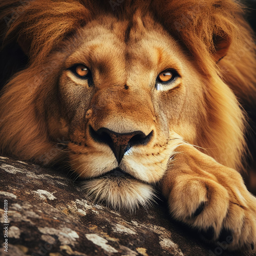 Print op canvas El león, rey de la selva