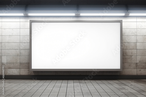 Frame mockup, ISO A paper size. Light box display with white blank space