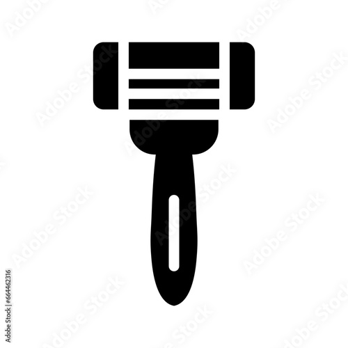 shaving razor glyph icon illustration vector graphic. Simple element illustration vector graphic, suitable for app, websites, and presentations isolated on white background