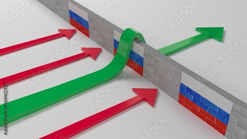 Muro Flecha Bandeira Russia