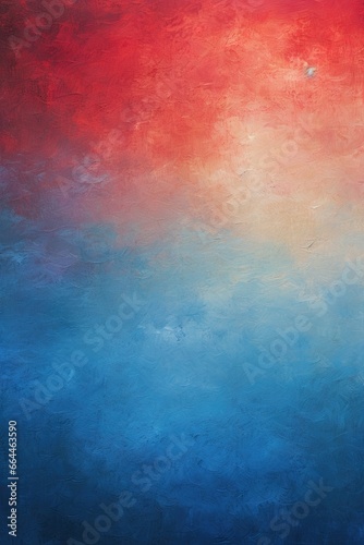 red and blue abstract palette knife painting vertical portrait background - traditional art textured backdrop - painting design element for art schools and art therapy - generative ai