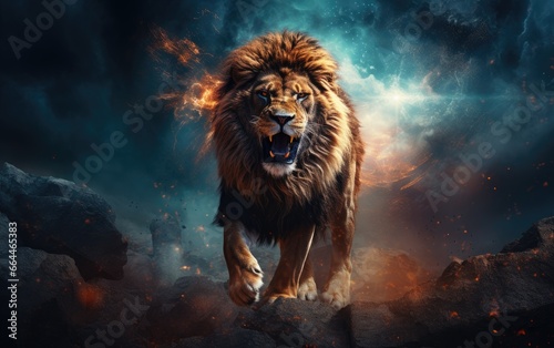 Fearless Explorer A Lion Bold Journey Through the Vast Universe.