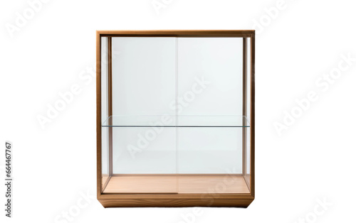 Chic Glass Cabinet Design on isolated background photo