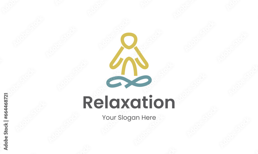 Meditation, Relax, yoga and spiritual logo